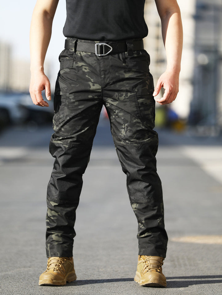 Men's Cargo Trousers - Slim Tactical with Camo Print | Outdoor