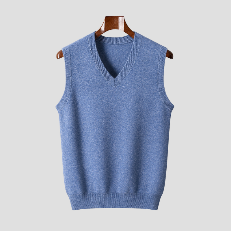 Men's Waistcoats - Sleeveless V-Neck Knitted Vest | Smart Casual