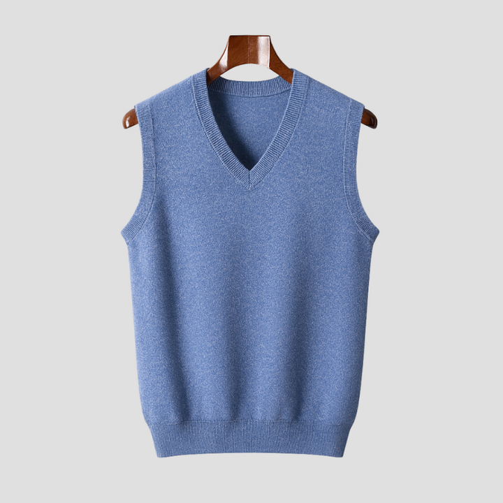 Men's Waistcoats - Sleeveless V-Neck Knitted Vest | Smart Casual