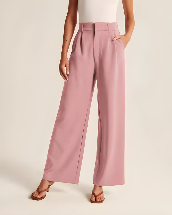 Women's Trousers - High Waist Wide Leg Tailored | Smart Casual