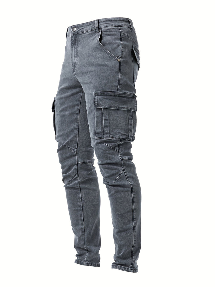 Men's Jeans - Slim Fit Cargo Style with Side Pockets | Casual