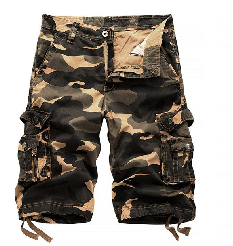 Men's Shorts - Camo Cargo with Multi Flap Pockets | Casual