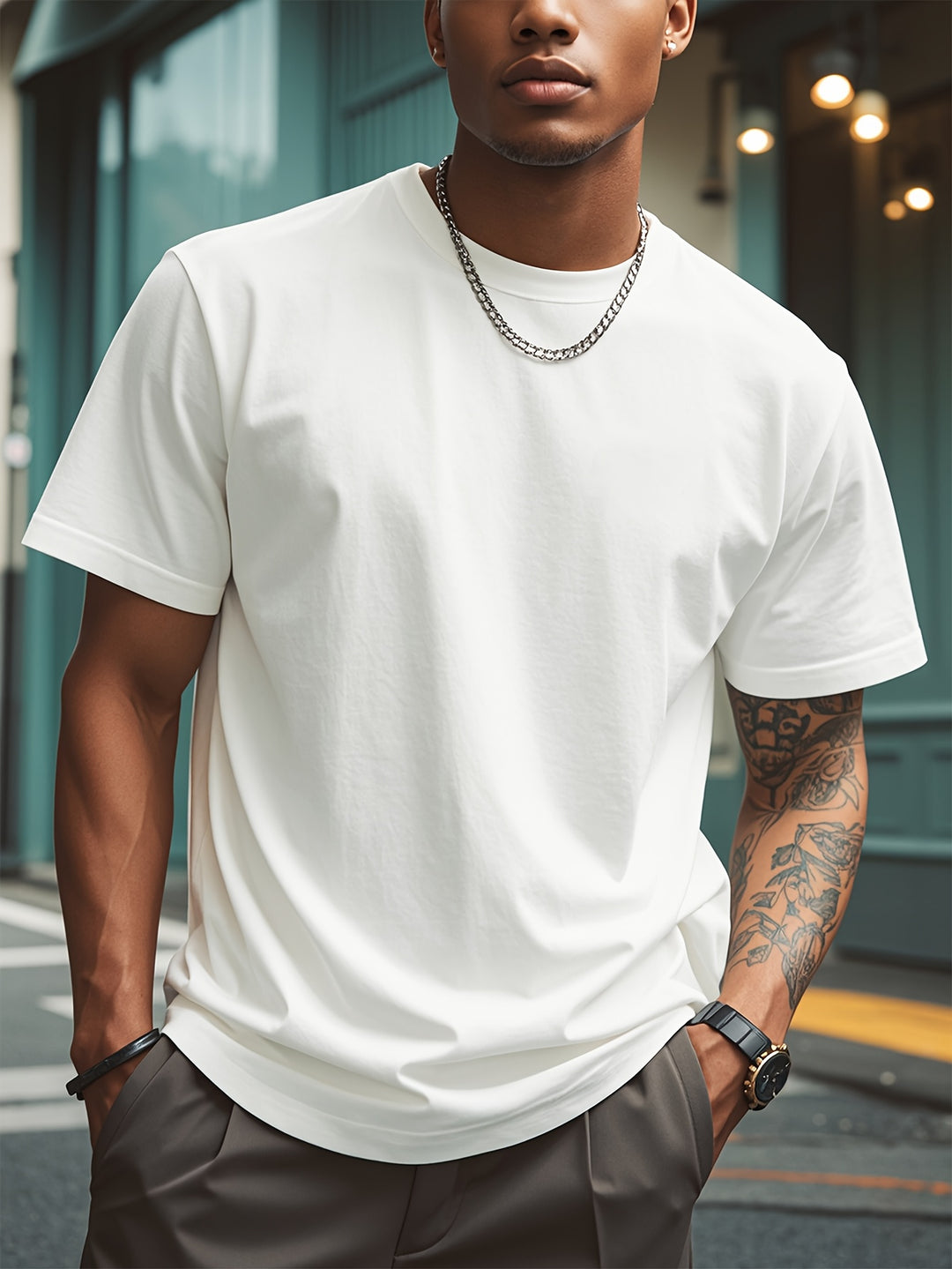 Men's T-Shirt - Oversized Heavyweight Crew Neck | Street Essential