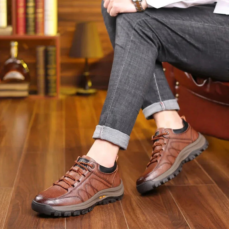 Lace-Up Shoes Men - Chunky Outdoor Sole with Rope Laces | Casual