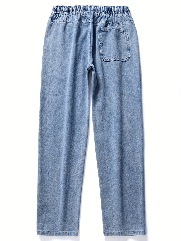 Men's Jeans - Straight Leg with Elasticated Drawstring Waist | Casual