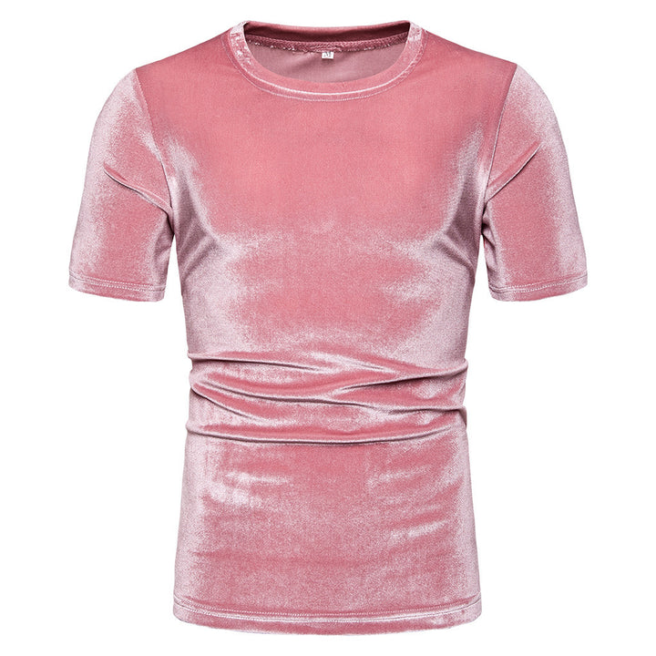Men's T-Shirt - Slim Fit with Glossy Sheen | Elegant Evening Look