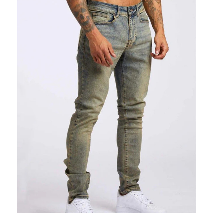 Men's Jeans - Skinny Fit Light Wash with Five-Pocket | Casual