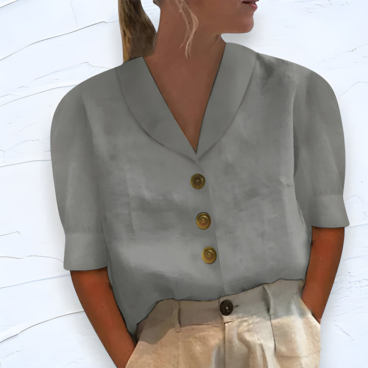 Women's Blazer - Cropped Short Sleeve Button Front | Smart Casual
