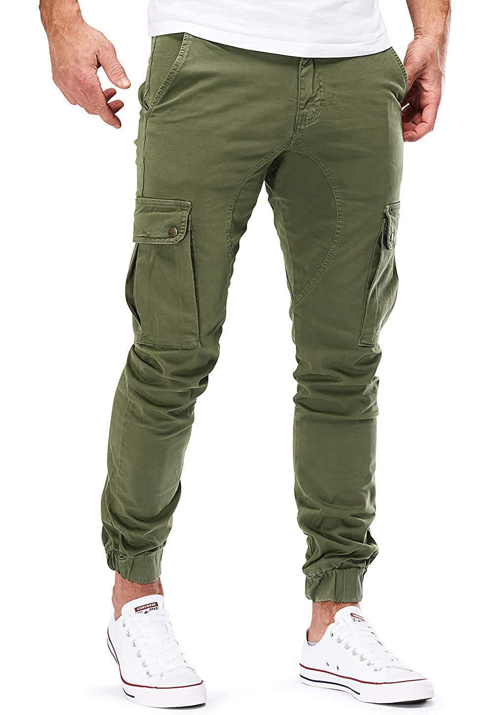 Men's Trousers - Slim Cargo Jogger with Flap Pockets | Casual
