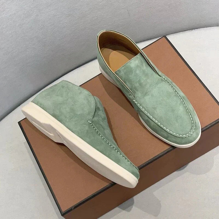 Men's Loafers - Casual Slip-On Flat Shoe with Minimalist Design