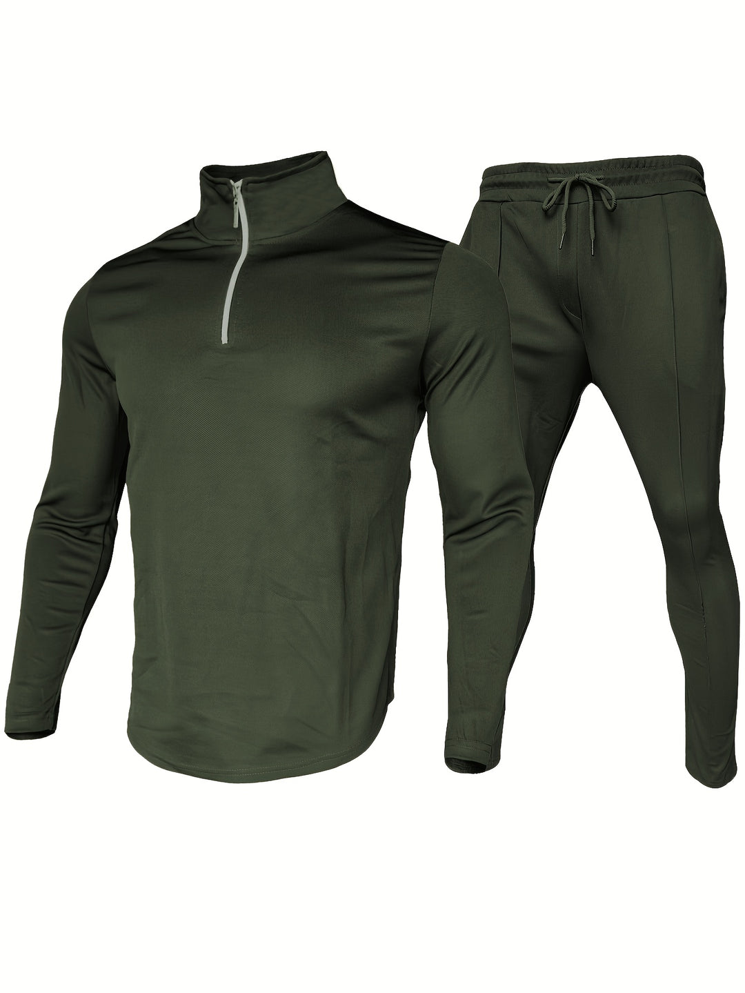 Men's Tracksuit - Half-Zip Top with Slim Fit Joggers | Sporty Set