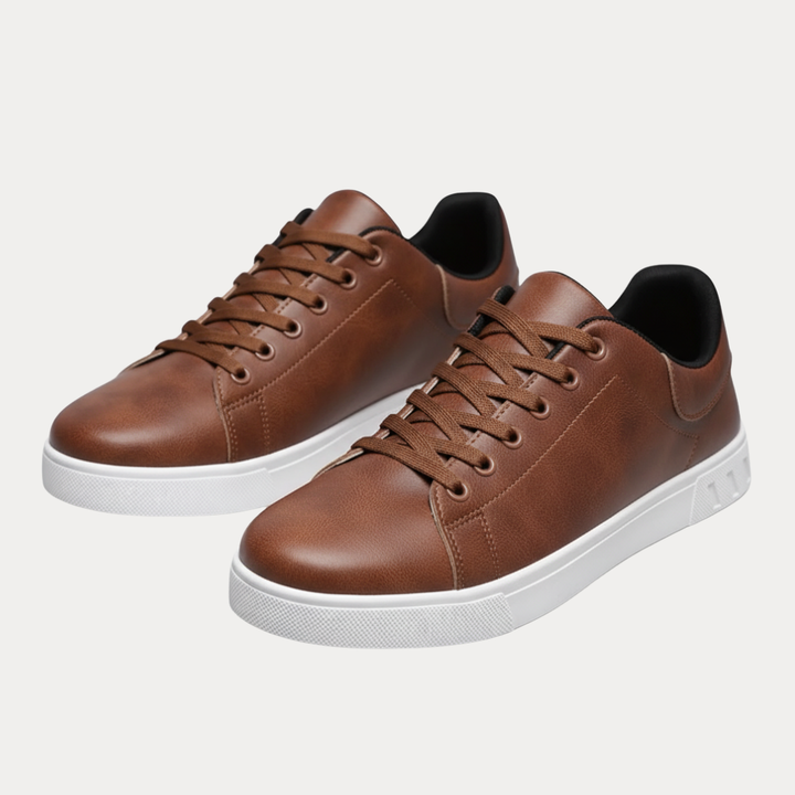Men's Trainers - Low Top Lace-Up with Contrast Sole | Casual
