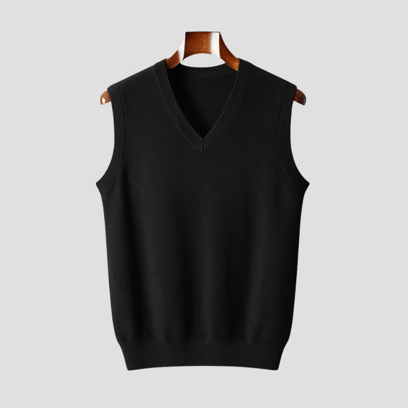 Men's Waistcoats - Sleeveless V-Neck Knitted Vest | Smart Casual