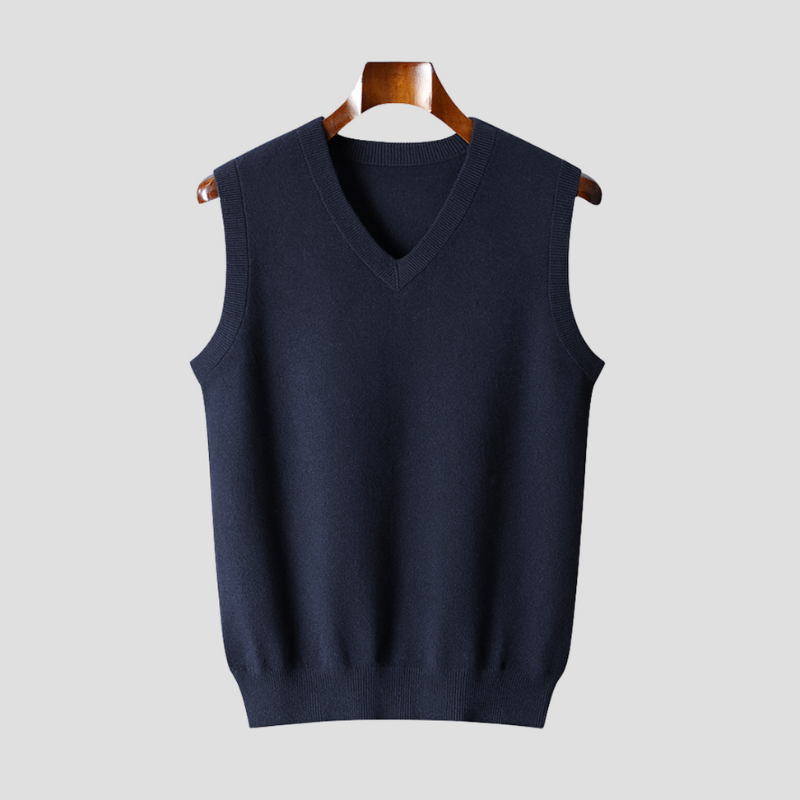 Men's Waistcoats - Sleeveless V-Neck Knitted Vest | Smart Casual