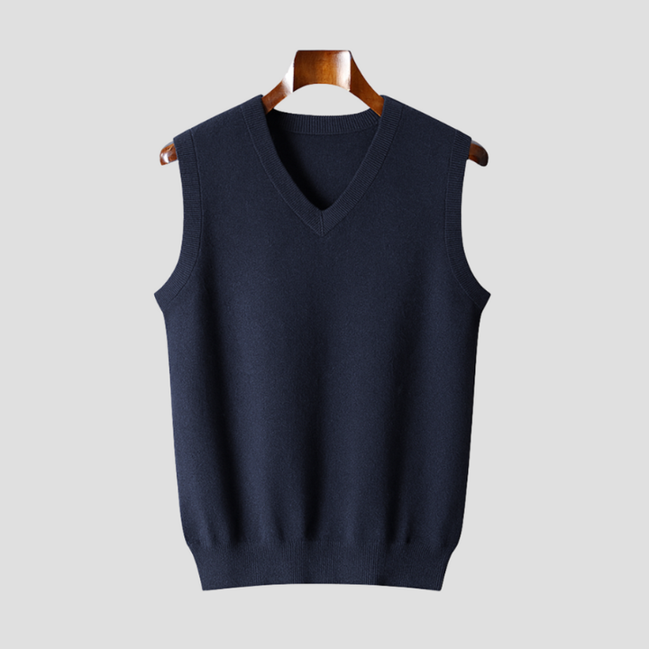 Men's Waistcoats - Sleeveless V-Neck Knitted Vest | Smart Casual