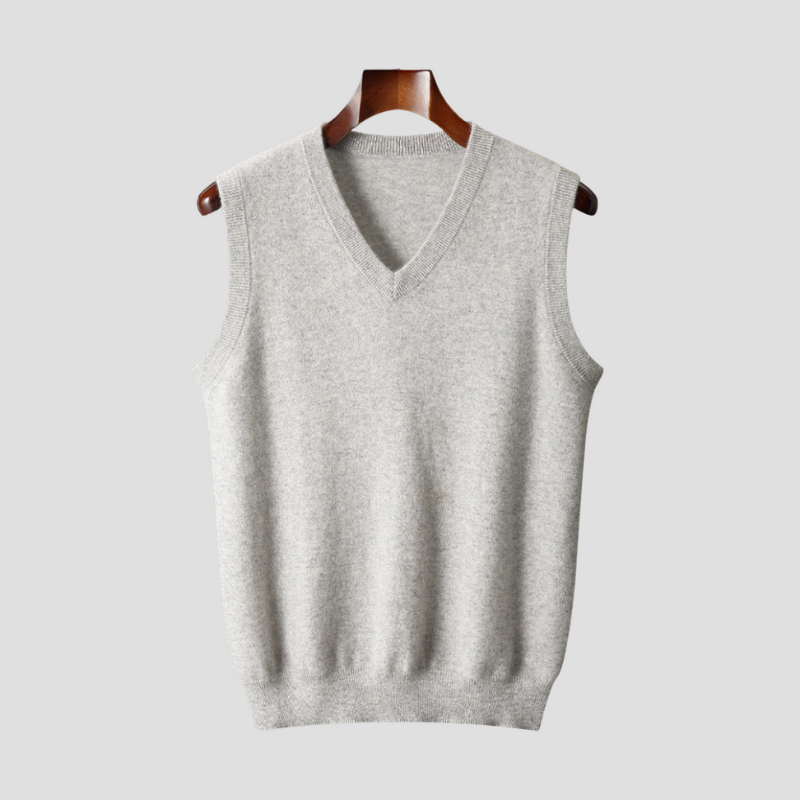Men's Waistcoats - Sleeveless V-Neck Knitted Vest | Smart Casual