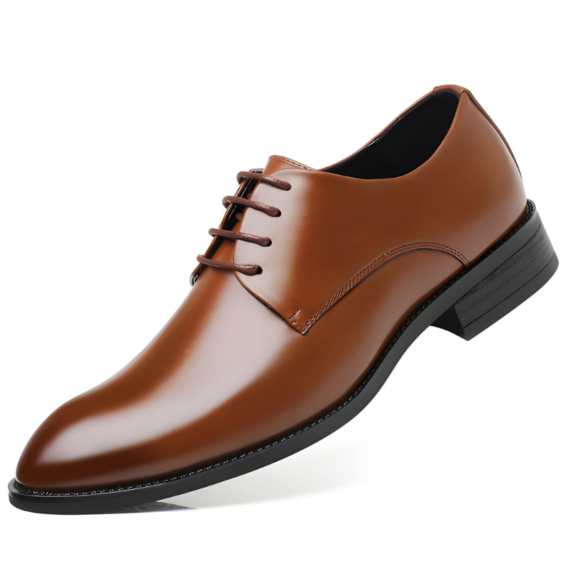 Mens Shoes - Lace Up Derby with Pointed Toe and Block Heel | Smart