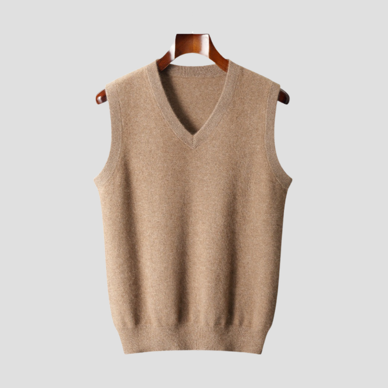 Men's Waistcoats - Sleeveless V-Neck Knitted Vest | Smart Casual