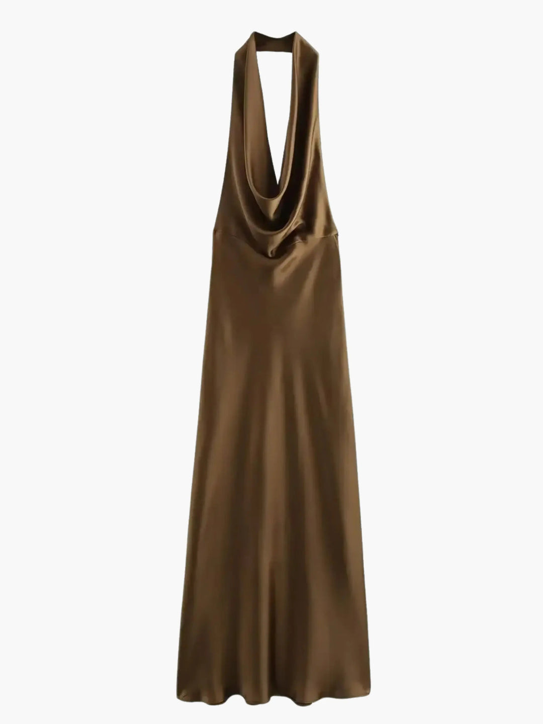 Maxi Dress Women - Halter Neck Open Back Draped | Elegant