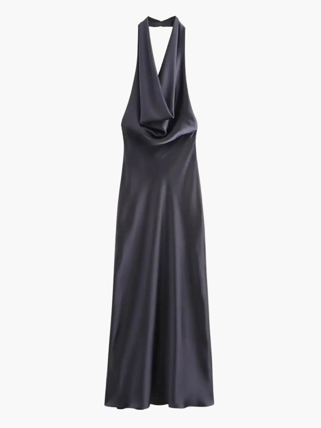 Maxi Dress Women - Halter Neck Open Back Draped | Elegant
