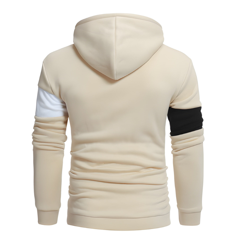 Hoodie Men - Colour Block Panel Design with Drawstring | Casual