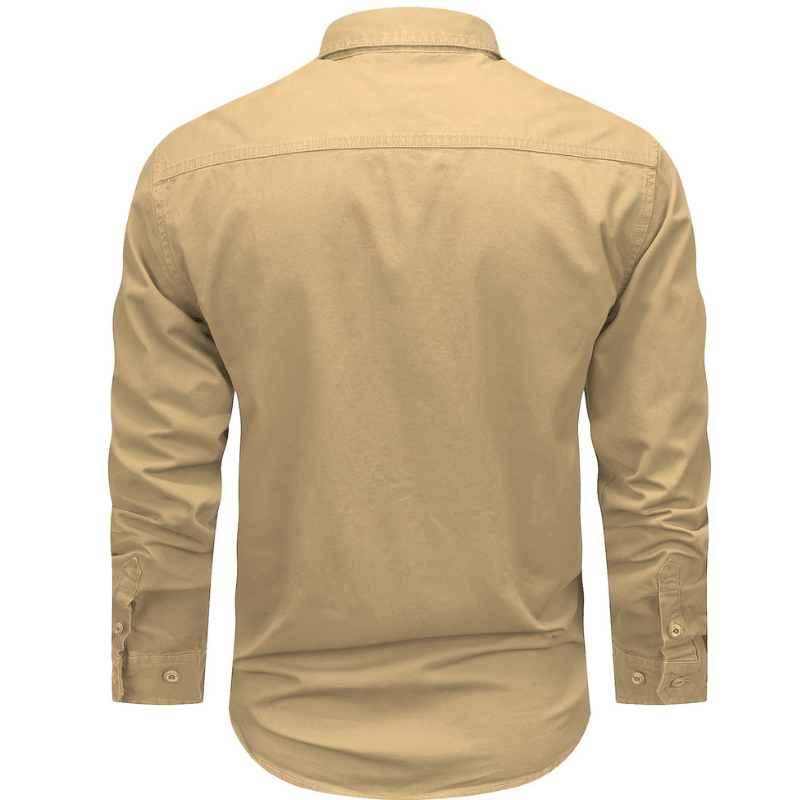 Men's Shirts - Slim Fit Utility with Twin Chest Pockets | Casual