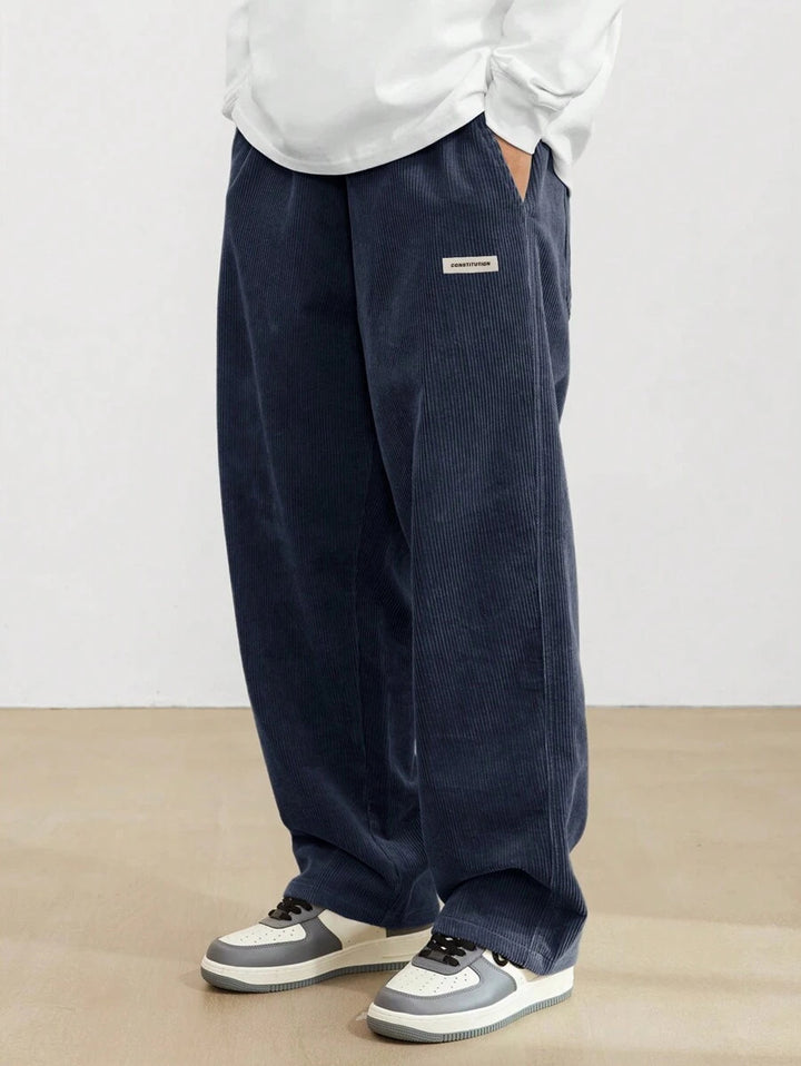 Men's Trousers - Wide Leg Relaxed Fit | Casual