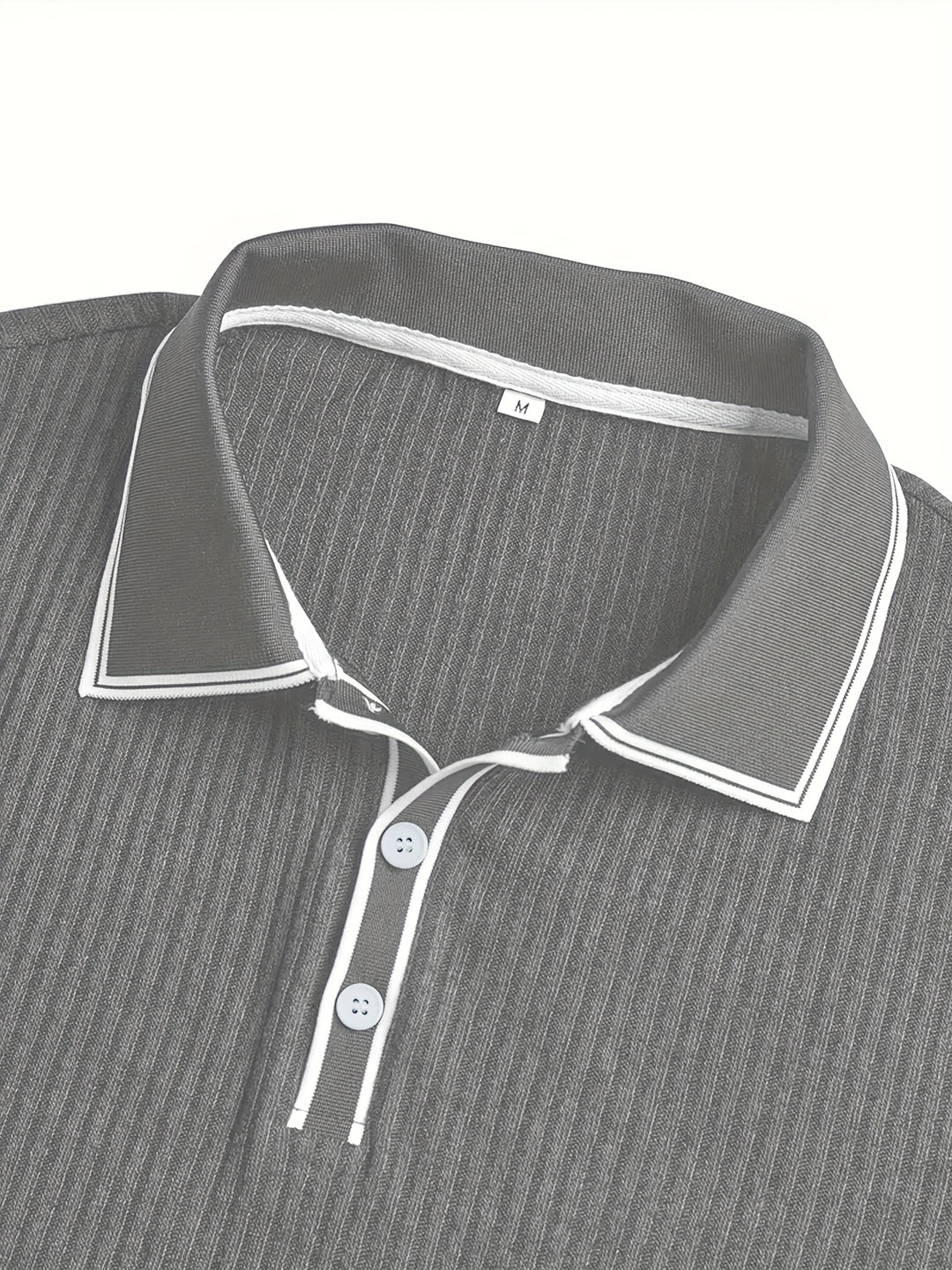 T Shirt Men - Polo Collar with Contrast Trim | Slim Fit Casual