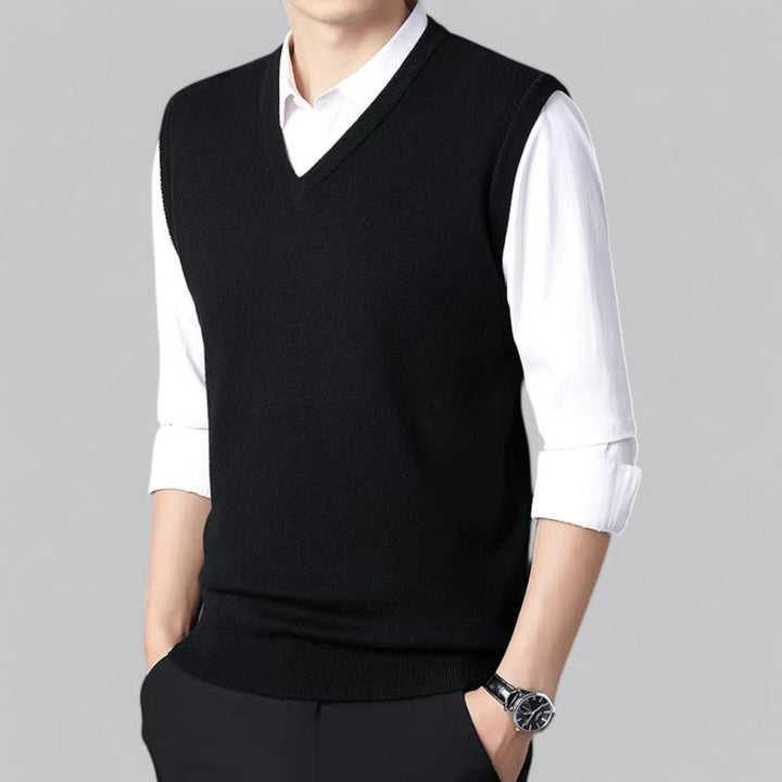 Men's Waistcoat - Sleeveless V-Neck Layering Vest | Smart Casual