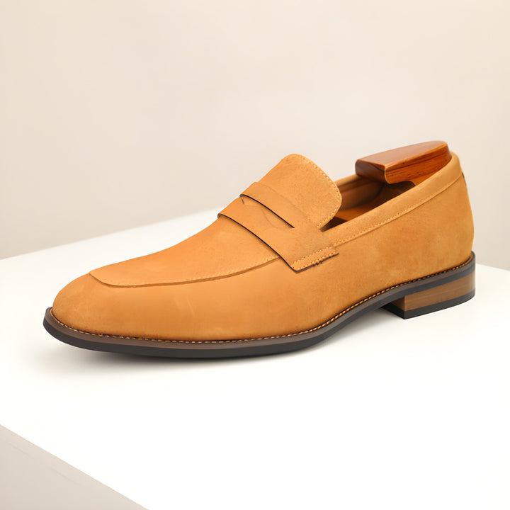 Men's Loafers - Penny Slip-On with Stacked Heel | Smart Casual