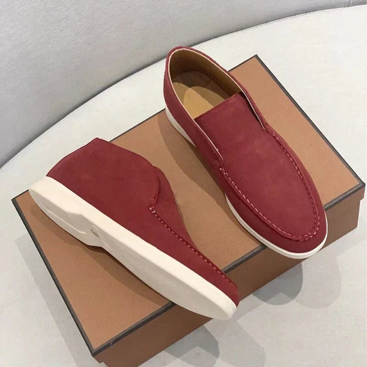 Men's Loafers - Casual Slip-On Flat Shoe with Minimalist Design