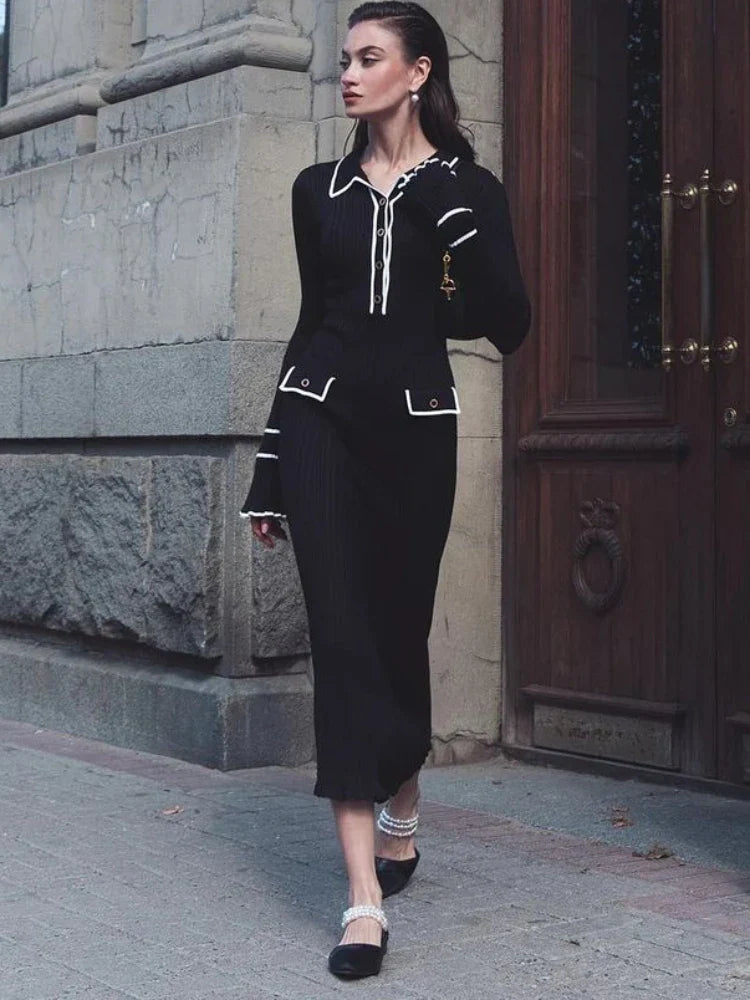 Co-ord Set Women - Knitted Jacket and Midi Skirt | Elegant Chic