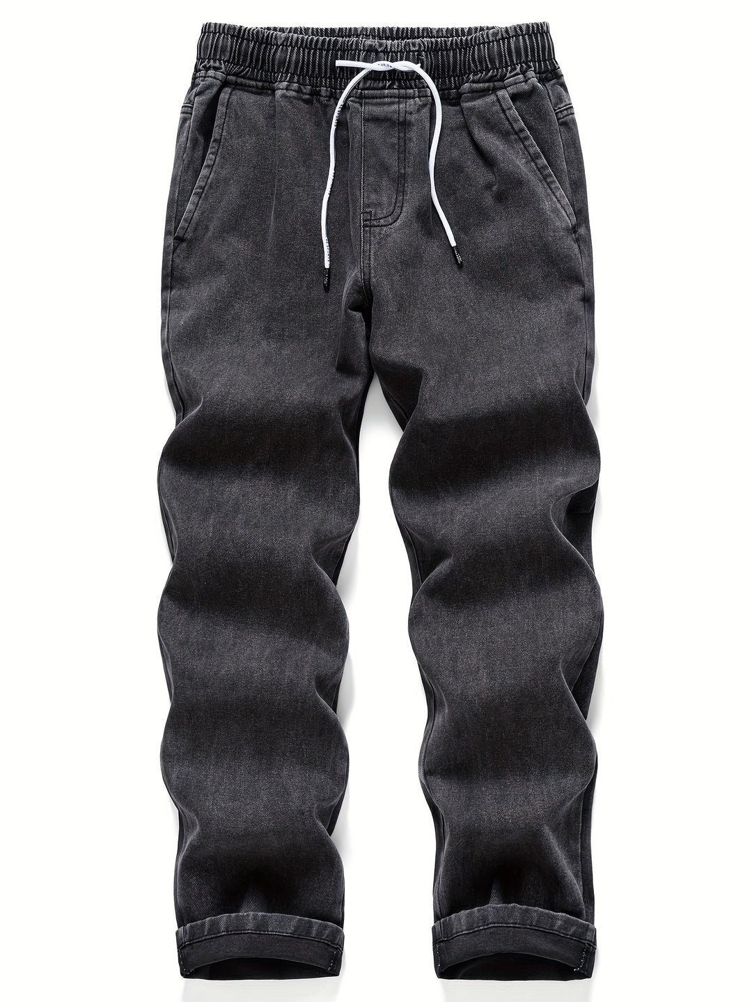 Men's Jeans - Straight Leg with Elasticated Drawstring Waist | Casual