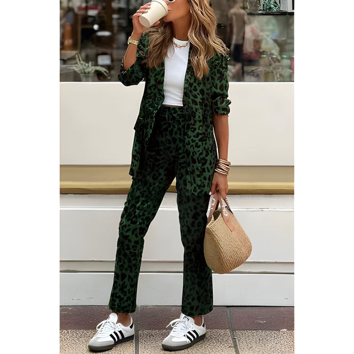 Co-ord Set Women - Blazer and Trousers Leopard Print | Chic