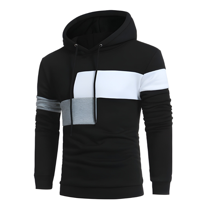 Hoodie Men - Colour Block Panel Design with Drawstring | Casual