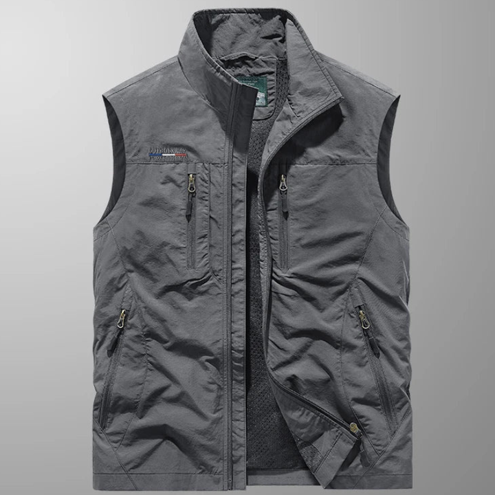 Men's Bodywarmer - Lightweight Multi-Pocket Zip Vest | Outdoor