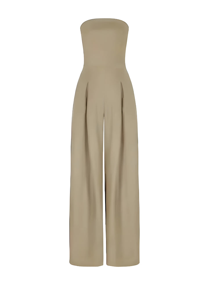 Jumpsuit Women - Strapless Wide Leg Pleated | Elegant
