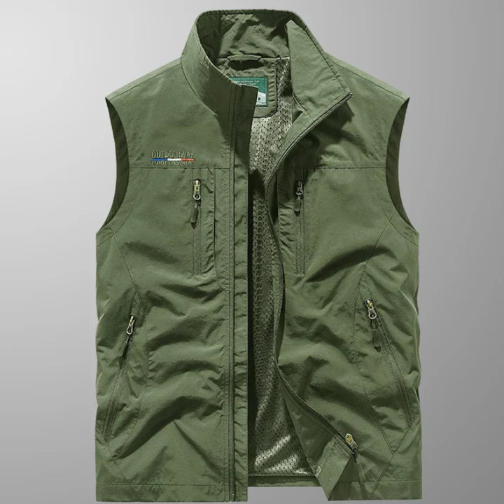Men's Bodywarmer - Lightweight Multi-Pocket Zip Vest | Outdoor