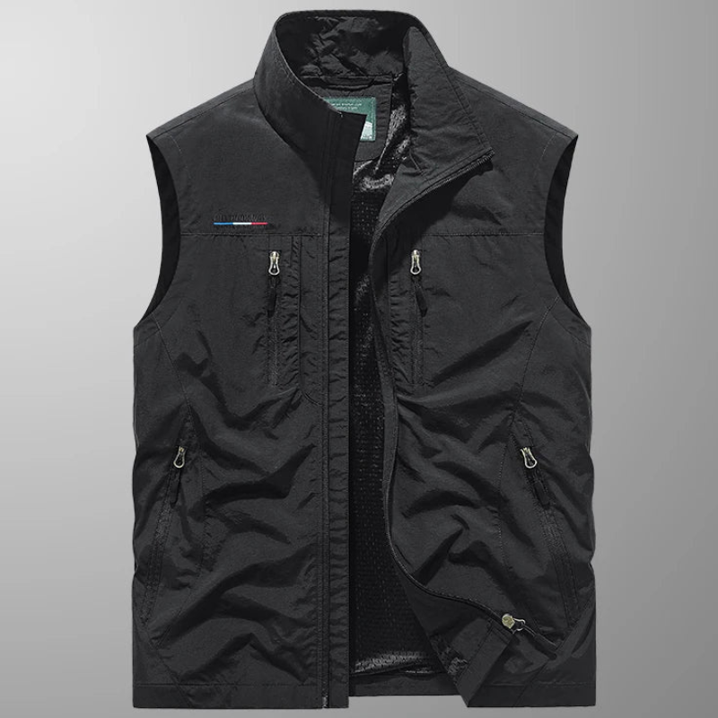 Men's Bodywarmer - Lightweight Multi-Pocket Zip Vest | Outdoor