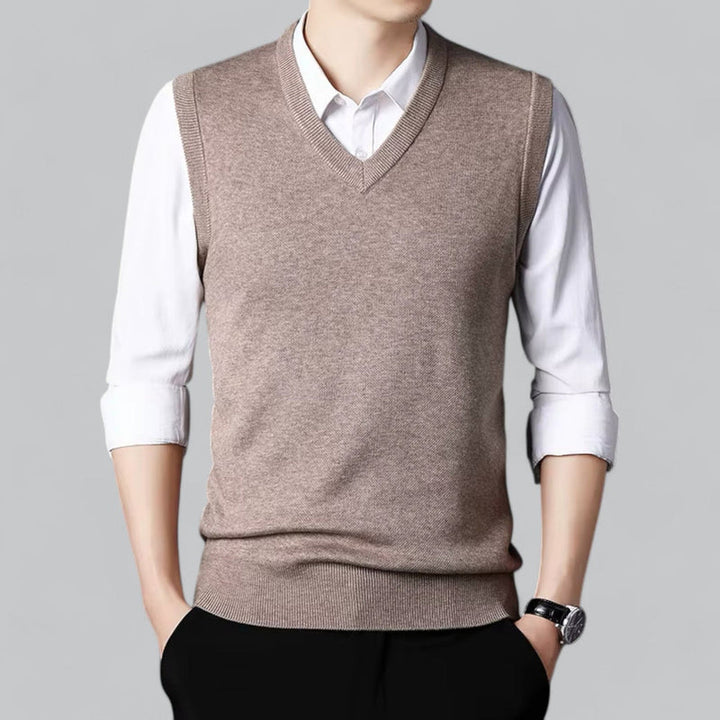 Men's Waistcoat - Sleeveless V-Neck Layering Vest | Smart Casual