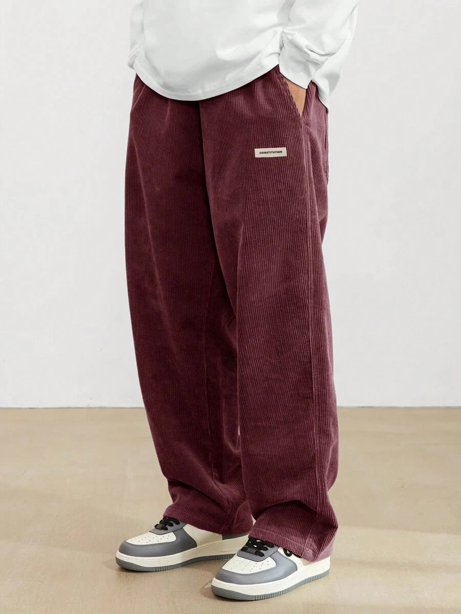 Men's Trousers - Wide Leg Relaxed Fit | Casual