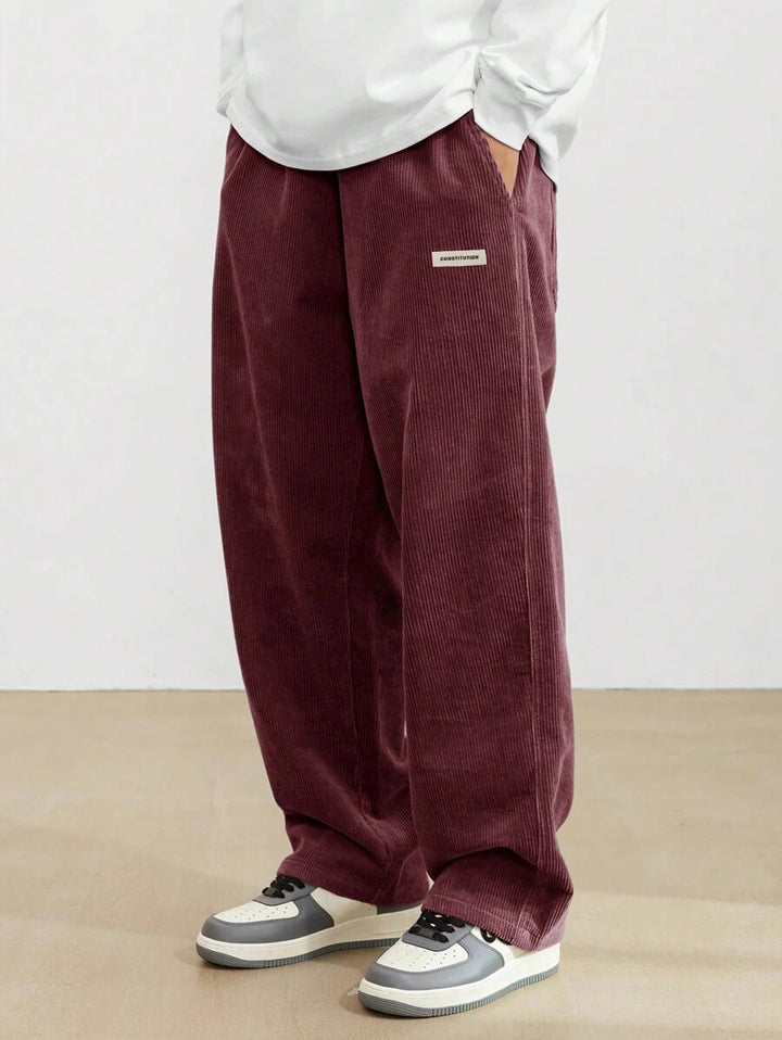 Men's Trousers - Wide Leg Relaxed Fit | Casual