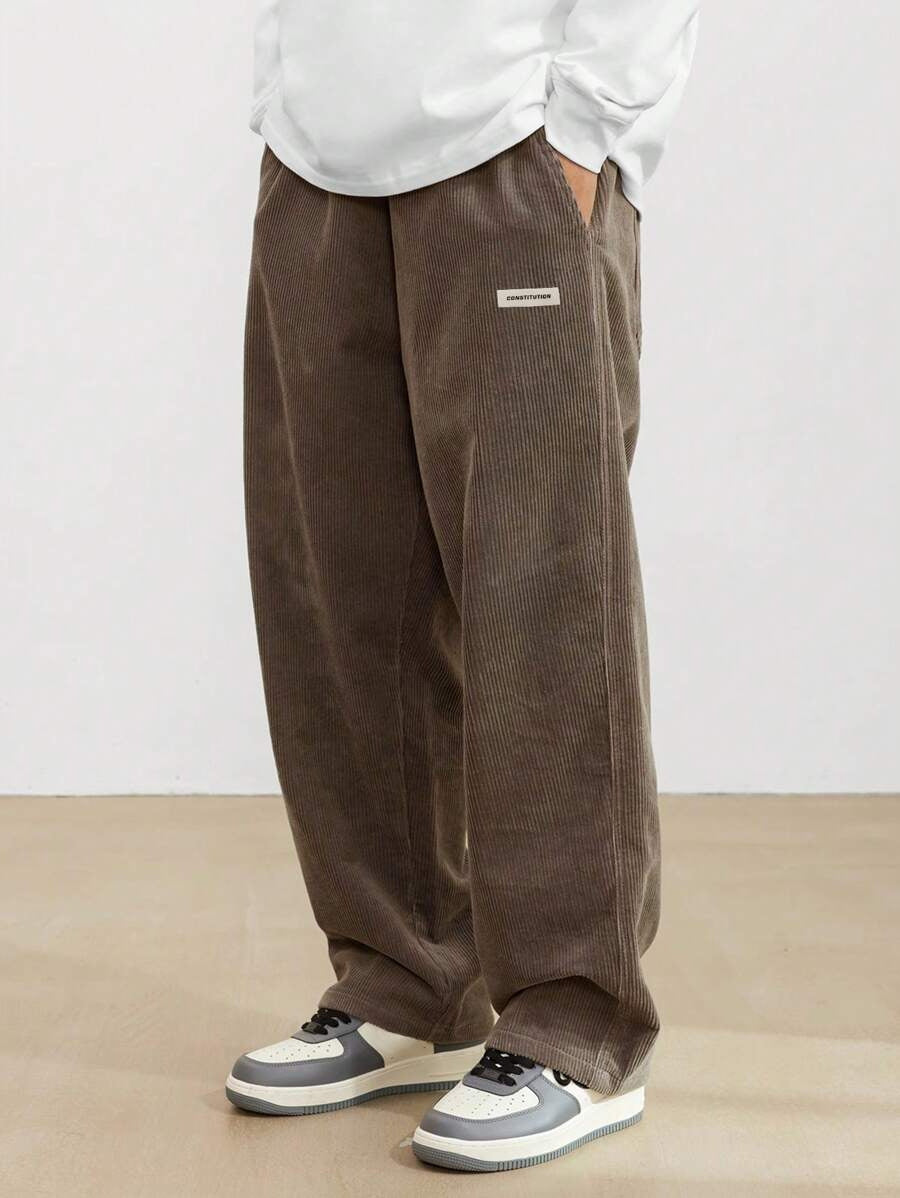 Men's Trousers - Wide Leg Relaxed Fit | Casual