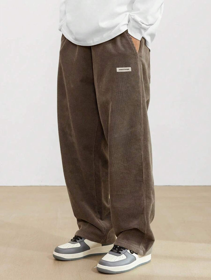 Men's Trousers - Wide Leg Relaxed Fit | Casual