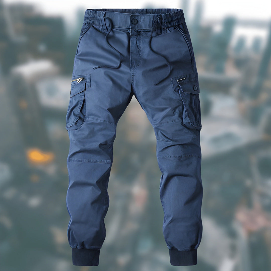 Men's Trousers - Cargo Jogger with Multi Zip Pockets | Casual