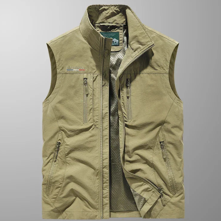 Men's Bodywarmer - Lightweight Multi-Pocket Zip Vest | Outdoor
