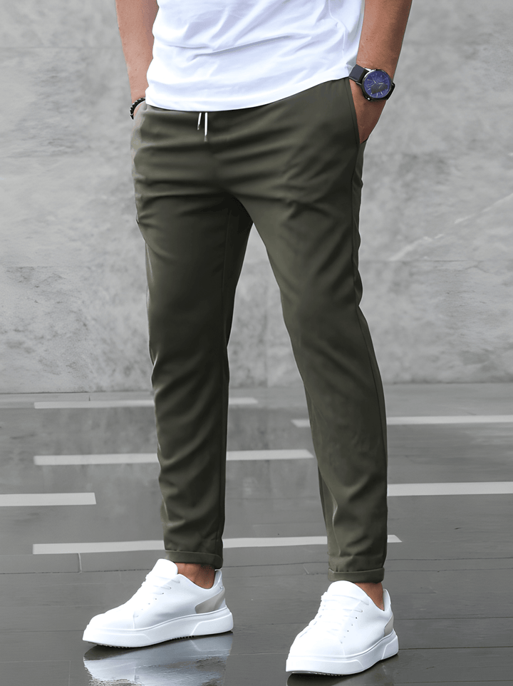 Men's Trousers - Slim Fit Jogger with Drawstring Waist | Casual