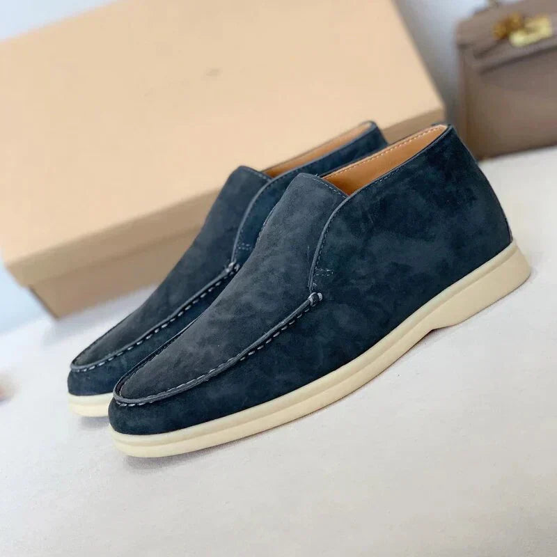 Men's Loafers - Casual Slip-On Flat Shoe with Minimalist Design