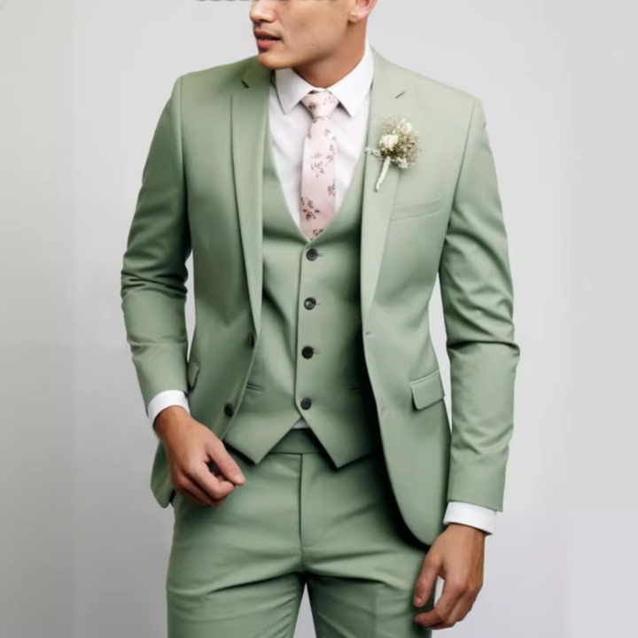 Men's Suit - Slim Fit Three-Piece with Notch Lapels | Wedding
