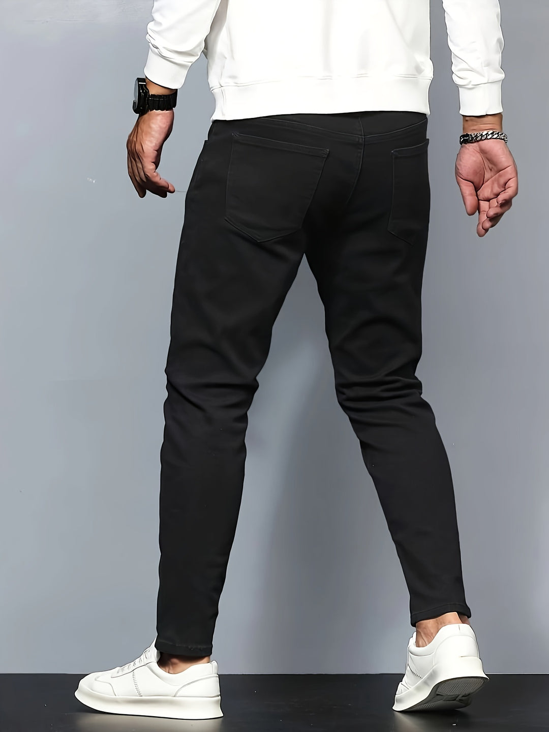Men's Jeans - Skinny Fit Plain Clean Cut | Smart Casual Essential
